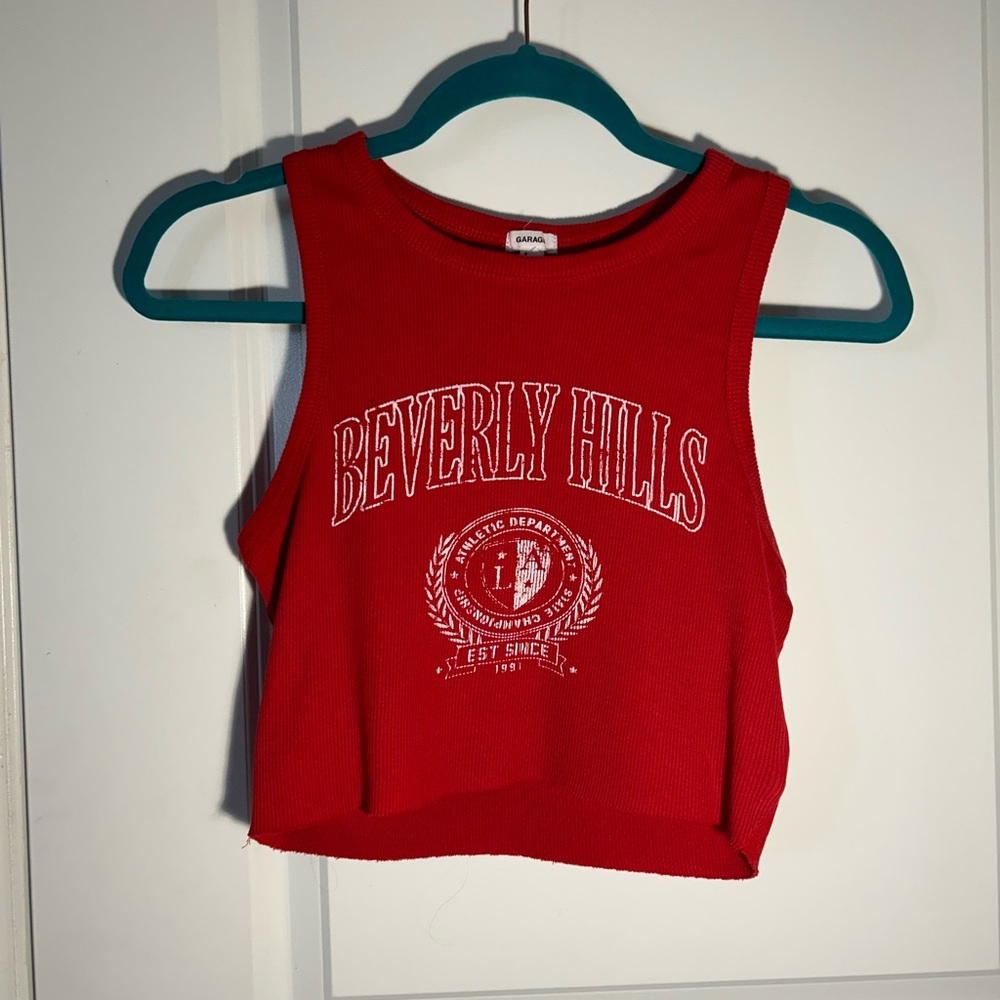 Red Beverly Hills tank from Garage size medium